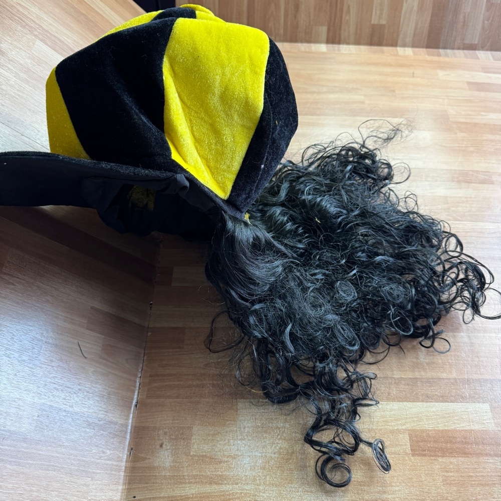 Black and gold Pittsburgh Steelers Troy Polamalu, fun hat